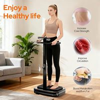 Plateforme vibrante professionnelle RS avec poignées, modes réglables, antidérapante, pour le fitness à domicile
