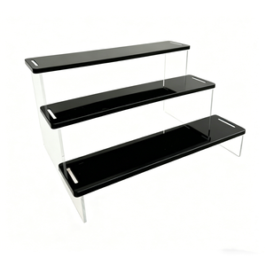 Espositore a 3 livelli in acrilico personalizzato, trasparente, per statuette, oggetti da collezione, giocattoli, organizer da banco per negozi al dettaglio - Product Image 3