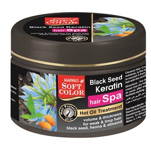 Black Seed Hair Spa avec kératine Herbal Hair Spa Treatment Hydratation et contrôle des frisottis - Product Image 1