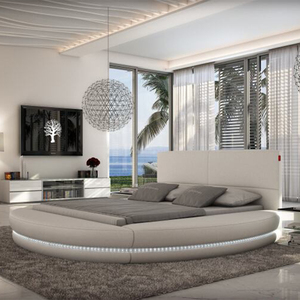Round <strong>Bed</strong> for Adults Modern Simple Large <strong>Double</strong> <strong>Bed</strong> Weddings Soft Upholstered Home Hotels Master <strong>Princess</strong> Bedrooms Furniture - Product Image 4