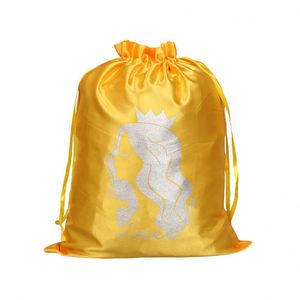 Nouvelle pochette en satin de soie avec cordon de serrage pour bijoux, emballage cadeau, pochette cosmétique, sac à cheveux en satin doux avec cordon de serrage - Product Image 4