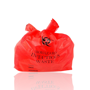 ถุงขยะมูลฝอยทางการแพทย์แบบม้วน ถุงขยะอันตรายทางชีวภาพ ถุงขยะติดเชื้อ  แบบกำหนดเองได้ ผลิตจาก HDPE สีแดง ใช้แล้วทิ้ง พร้อมเชือก PP สำหรับโรงพยาบาล - Product Image 2