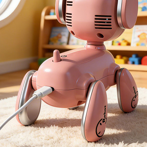Rebot Cute Robot Fan <b>USB</b> Charging Plastic Desk Fan With <b>Led</b> <b>Lights</b> Three Speeds - Product Image 2