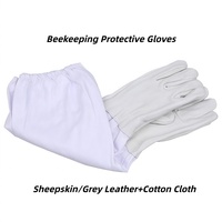 Nouveaux gants de protection en coton et peau de mouton blancs BG899A2M, tailles XL et XXL, anti-abeilles, pour l'élevage apicole