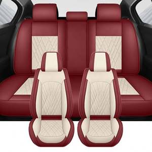 Housses de siège de voiture en cuir respirant, ensemble complet de 5 places, universelles, protection contre toutes les intempéries, accessoire, ensemble complet de 5 places, respirant - Product Image 1