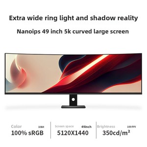 Ultra Wide 49 pulgadas 5K HDR 5120x1440 Resolución 32:9 <span class=keywords><strong>Monitor</strong></span> curvo para juegos de PC con diseño NanoIPS tipo C para computadoras portátiles nuevas - Product Image 4