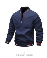ZXPFSL Nouvelle Veste Bomber Unisexe Tendance Décontractée Extérieur Streetwear Fine avec Fermeture Éclair et Logo sur le Devant en Toile Coupe-Vent Printemps Automne