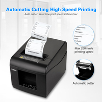 Printer Thermal POS dengan Antarmuka USB Ethernet, Pemotong Otomatis, Kecepatan 230mm/s, Printer dengan Laci Kas 80MM, Tersedia