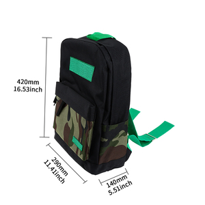 JDM กระเป๋าสะพายหลังผ้าใบมีสายรัดสำหรับแข่งรถ,สไตล์สตรีทคาร์มีสายรัดสีดำ + เขียว + สี - Product Image 3