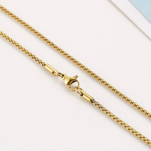 คุณภาพดี<span class=keywords><strong>ราคา</strong></span>ดีกันน้ําสง่างาม 1.9 มม.สแตนเลสข้าวโพดโซ่ Minimalist ผู้ชายผู้หญิงสร้อยคอผู้ผลิต - Product Image 5