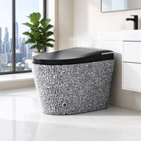 WC monobloc en céramique moderne avec surface texturée, toilettes de luxe pour la maison, l'hôtel et la villa