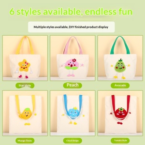 <span class=keywords><strong>Sac</strong></span> fourre-tout en toile brodé parent-enfant, motif dessin animé, pour activités de maternelle, jeu de bricolage fait main, jeu de cohésion d'équipe, <span class=keywords><strong>sac</strong></span> personnalisable pour l'école - Product Image 2