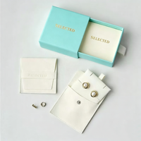 Coffret à bijoux vintage en papier turquoise de qualité supérieure, boîte d'emballage personnalisée avec logo, doublure en velours blanc pour bijoux de luxe