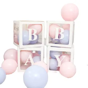 Custom Surprise Transparent Baby Shower Party Decoration Gender Reveal Boys Girls Boy And Girl Graduation Balloon Box