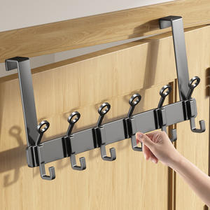 Meiruide - Perchero para Colgar Sobre la Puerta, Organizador de Ropa Rectangular para Montar en la Pared, Solución de Almacenamiento con Ganchos de Gran Tamaño - Product Image 1