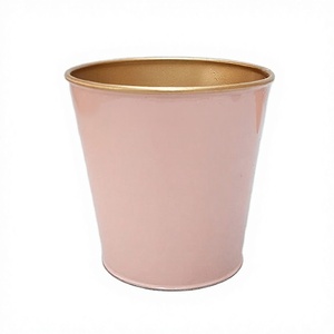 Maceta de escritorio de Metal Rosa Burdeos totalmente personalizable para el jardín del hogar decoración de exteriores y guardería acabado recubierto de polvo - Product Image 1
