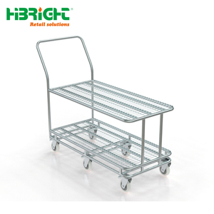Heavy Duty 6-Wheel Stock Picking <b>Trolley</b> Industrial U-Boat <b>Platform</b> Truck with Dual Handles for Narrow Aisle Logistics - Product Image 5