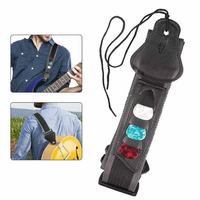 Wholesale Adjustable Custom OEM Leather Guitar Strap & Pick Holder for Electric Guitar Stringed Instrument Parts Accessories