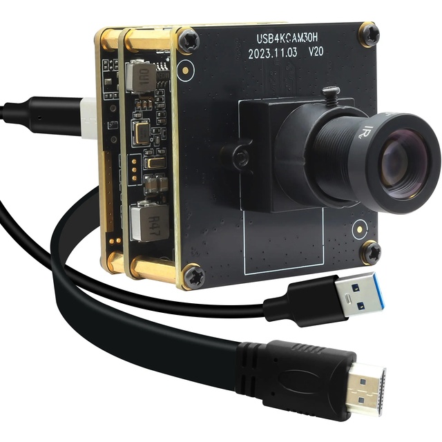 4K H.264 HD-MI USB3.0 Security Camera High Speed 60FPS Wide Angle No Distortion IMX415 Ultra HD Mini PC Camera for Monitor