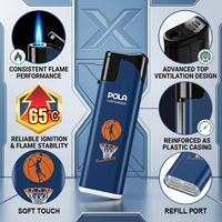 Briquet torche au butane coupe-vent en plastique OEM, certifié UKCA CE, à jet unique, finition mate, vente en gros, accessoire pour fumeurs