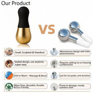 Dispositivo Portátil de Crioterapia para Olhos de Marca Própria com Esferas de Gelo de Aço Inoxidável e Bastões de Crioterapia para Massagem Facial - Product Image 3