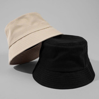 Sombreros de Pescador de Lona 100% Algodón, Reversibles, de Color Puro, Personalizables al por Mayor, con Bordado 3D, Protección Solar, Unisex, Casuales para Exteriores