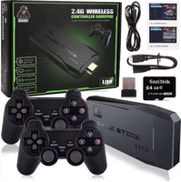 Control Inalámbrico Dual 2.4G, Control de Juego Inalámbrico M8, Consola de Videojuegos de 64G para TV, con 20000 Juegos Integrados