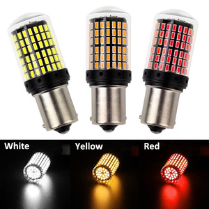 Ampoules LED de clignotants pour voitures en gros, puce 3014, 144 SMD, lampe CanBus P21W BA15S 1156 1157 7440 7443 T20, feux stop LED - Product Image 1