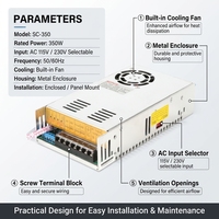 Alimentation à découpage AC-DC série SC-350 350W 24V SMPS à sortie unique UPS pour l'automatisation industrielle avec garantie de 2 ans