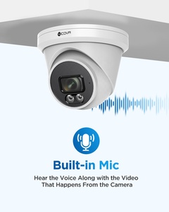 Turret luar ruangan 8MP mikrofon bawaan, kamera IP PoE deteksi wajah manusia penglihatan malam IR, pengawasan Video CCTV keamanan rumah 4K - Product Image 4