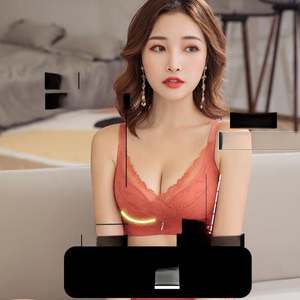 Elegante <span class=keywords><strong>Sujetador</strong></span> de Encaje Negro para Mujer <span class=keywords><strong>Sin</strong></span> Copas de Espuma - Product Image 5