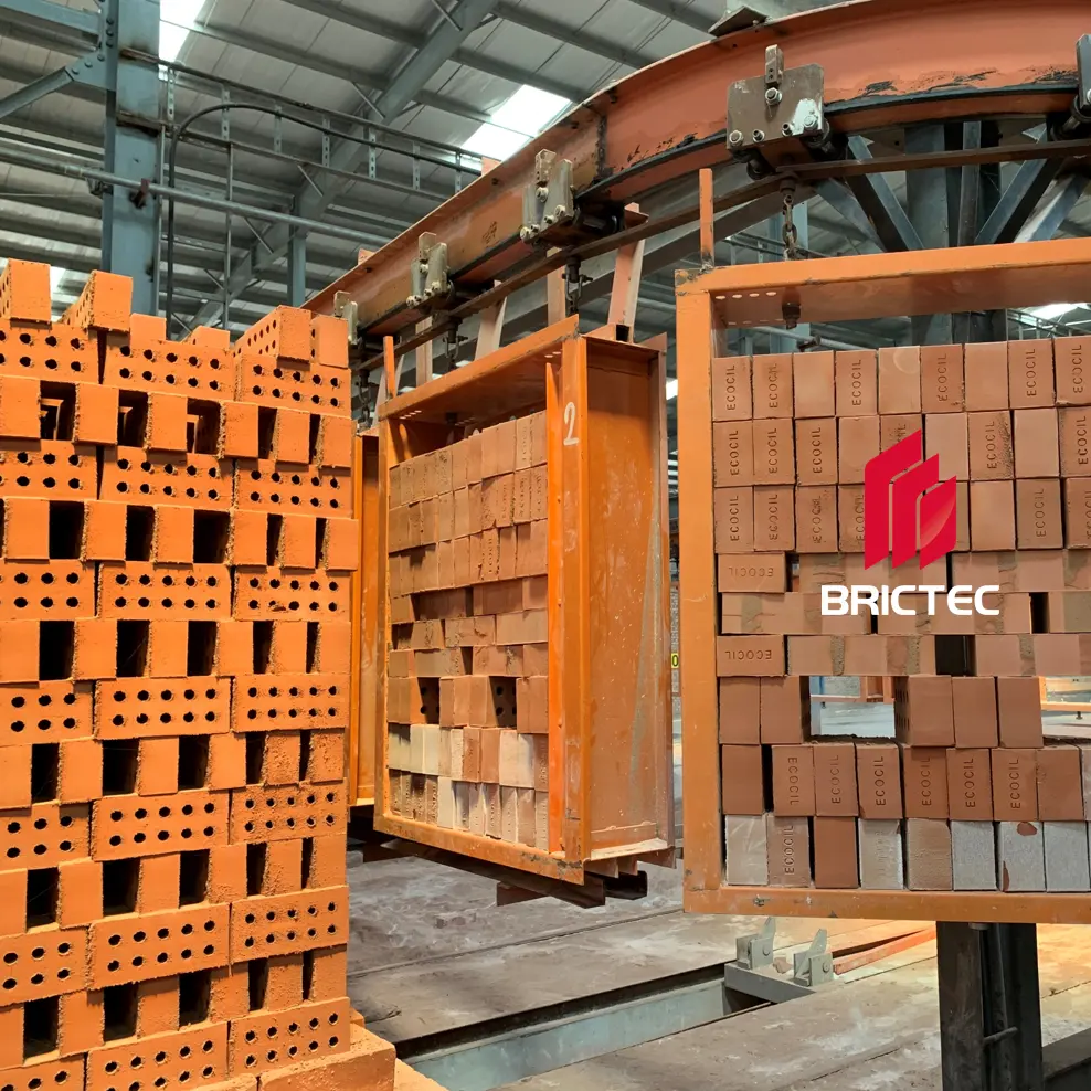 clay brick making machine Fully automatic production line for clay red bricks roof tiles and hollow block interlocking bricks