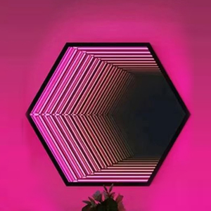 Custom Square Infinity <b>Mirror</b> LED Neon Sign IP65 Glass Body Acrylic <b>Mirror</b> <b>Sheet</b> 3000K 50000 Hours Factory Direct - Product Image 3