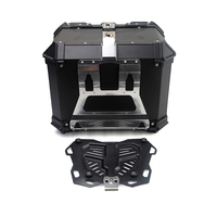 X boîte arrière de moto en alliage d'aluminium gaufré coffre boîte à outils de moto boîte latérale de moto pour le rangement