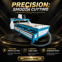Machine de fraisage CNC 4 axes avec moteur servo rotatif, table à vide, pour la gravure et le fraisage de panneaux de porte en bois massif et de panneaux MBF