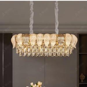 Hiện đại sang trọng <span class=keywords><strong>Led</strong></span> vàng Đèn Chùm Pha lê treo đèn Mặt dây chuyền cho phòng khách phòng ngủ khách sạn-Kích thước trung - Product Image 1