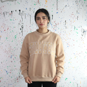 STILL WELL SAND Vintage Hooded Pullover Zipper 100% Cotton Applique Embroidery Winter Finer Threads - Product Image 1