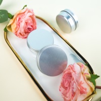 Contenants cosmétiques ronds, pots à couvercle vissé, boîtes en étain, mini-boîtes en aluminium, pots à bougies en aluminium argenté
