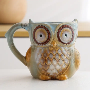 Simple Style 3D <strong>Owl</strong> Morning Ceramic <strong>Coffee</strong> <strong>Mug</strong> or Tea Cup - Product Image 4