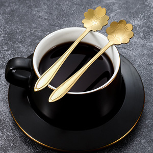 Cucchiaini da Caffè e Gelato in Acciaio Inossidabile Dorato, Posate per la Casa, Set di Posate Dorate e Argentate, Vendita Calda - Product Image 4