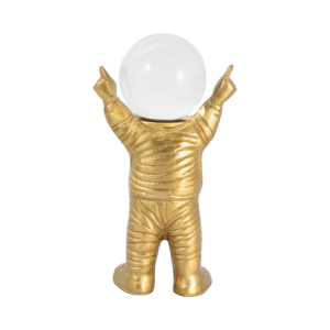 Scultura di Astronauta con Accento di Sfera di Cristallo per Decorazioni Domestiche, Ornamenti per Bagno, Ufficio, Soggiorno - Product Image 4