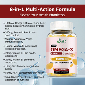 Factory Direct Vegan <b>Omega</b> <b>3</b> Softgels with Total <b>Omega</b> <b>3</b> Brain Health Bone Strength Cognitive Supplements Softgels - Product Image 5