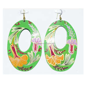 Pendientes circulares de latón turquesa americano, colgantes de oro, joyería informal de latón 1935, pendientes coloridos martillados, guantes de fiesta - Product Image 6