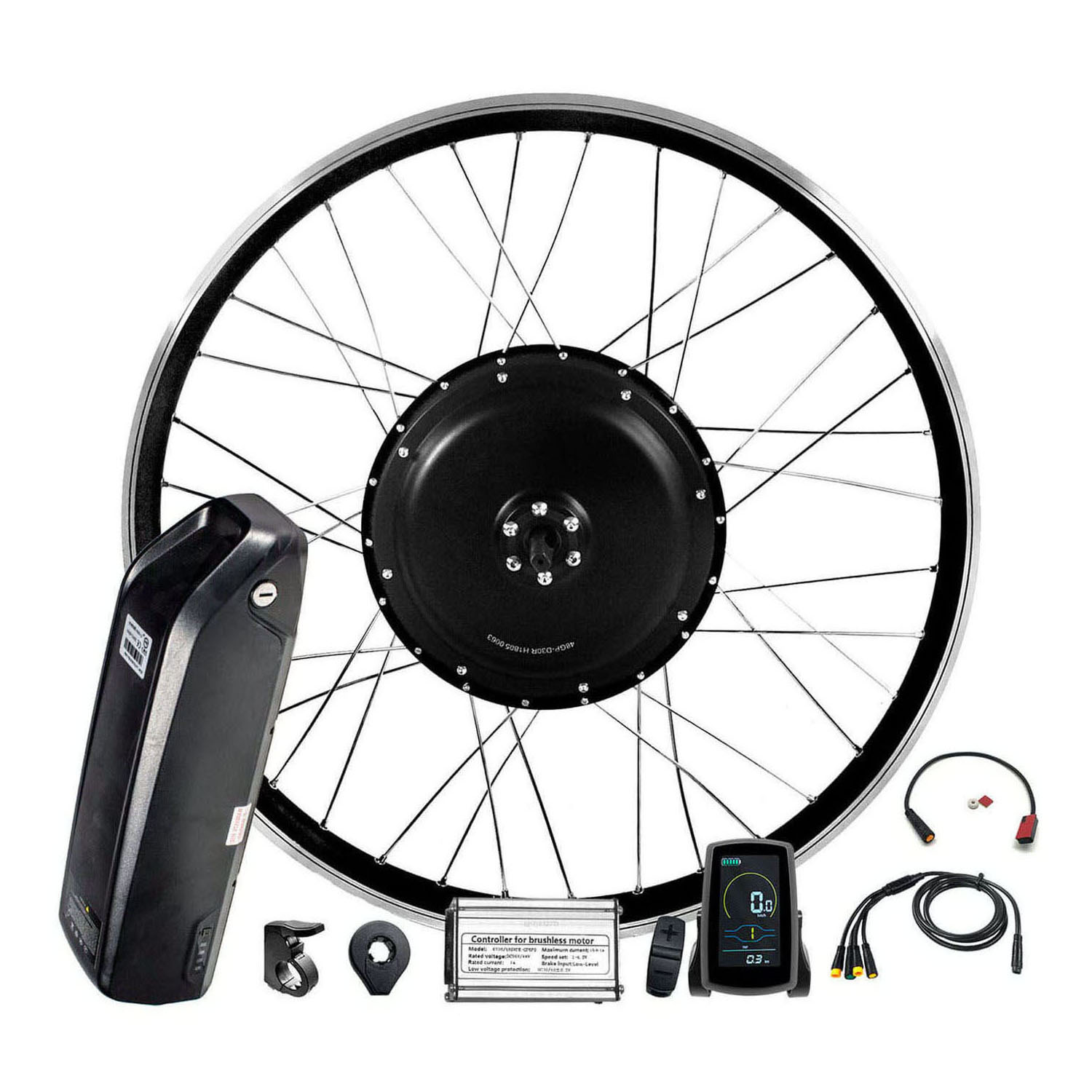 3000W 2000 Watt Ebike chuyển đổi Kit 1000W 20-29 inch xe đạp điện động cơ Kit pin lithium LCD 20 "chất béo lốp trung tâm động cơ Kit