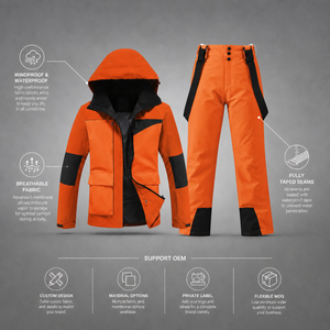 Conjunto <span class=keywords><strong>de</strong></span> Chaqueta y Pantalones <span class=keywords><strong>de</strong></span> Esquí Profesionales <span class=keywords><strong>de</strong></span> 10000 mm, Impermeables, Ecológicos, para Hombre y Mujer, Aislantes, Resistentes al Viento, para Snowboard - Product Image 5