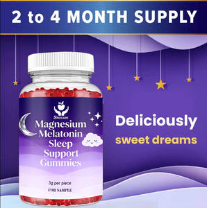 Gommes de soutien du sommeil à la mélatonine et au magnésium pour un sommeil profond et la relaxation ODM OEM de marque privée - Product Image 4