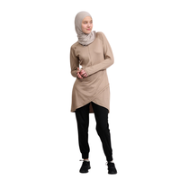 Ensemble 3 pièces de vêtements de sport modestes pour femmes musulmanes, idéal pour la course en extérieur, avec hijab léger, respirant et à séchage rapide