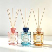 Diffuseur à bâtonnets en rotin, désodorisant d'intérieur, bouteille en verre coloré, parfum longue durée pour la décoration intérieure