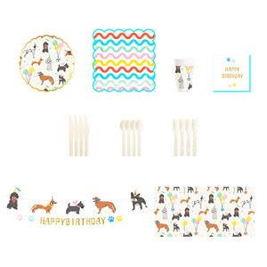 DAMAI Artículos para Fiestas de Cumpleaños, Decoraciones con Globos de Perros, Platos, Servilletas y Vasos de Papel para Decoración de Fiestas - Product Image 4