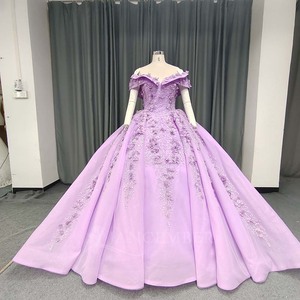 Robe de soirée Lsany252 en dentelle lavande appliquée, Robes de Quinceañera, Vestidos de 15 Años, Robe de fête d'anniversaire Quinceañera Jancember - Product Image 2